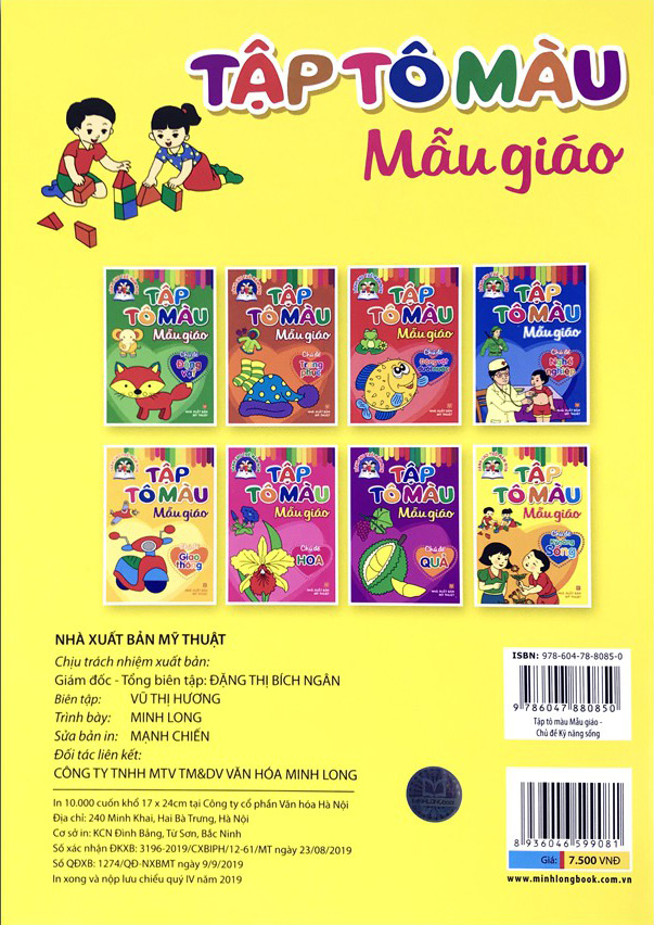 dành cho trẻ mầm non - tập tô màu mẫu giáo - chủ đề kỹ năng sống (2022) - Ảnh 7