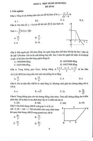 đánh giá năng lực môn toán bài thi tự luận kết hợp trắc nghiệm (dành cho kỳ thi đgnl) - Ảnh 4