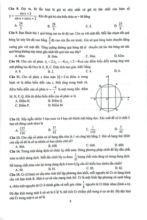 đánh giá năng lực môn toán bài thi tự luận kết hợp trắc nghiệm (dành cho kỳ thi đgnl) - Ảnh 5