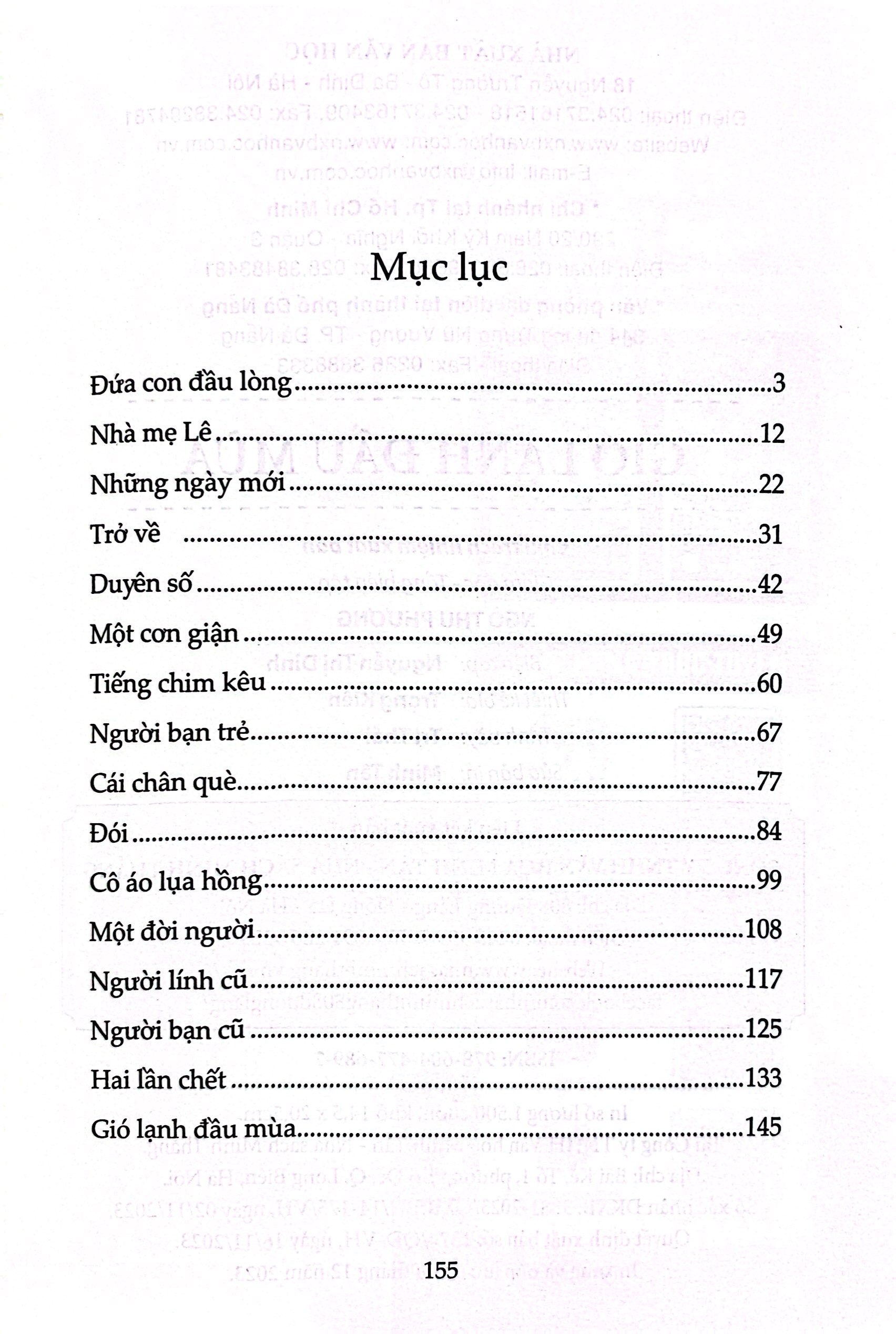 danh tác việt nam - gió lạnh đầu mùa (tái bản 2023) - Ảnh 3