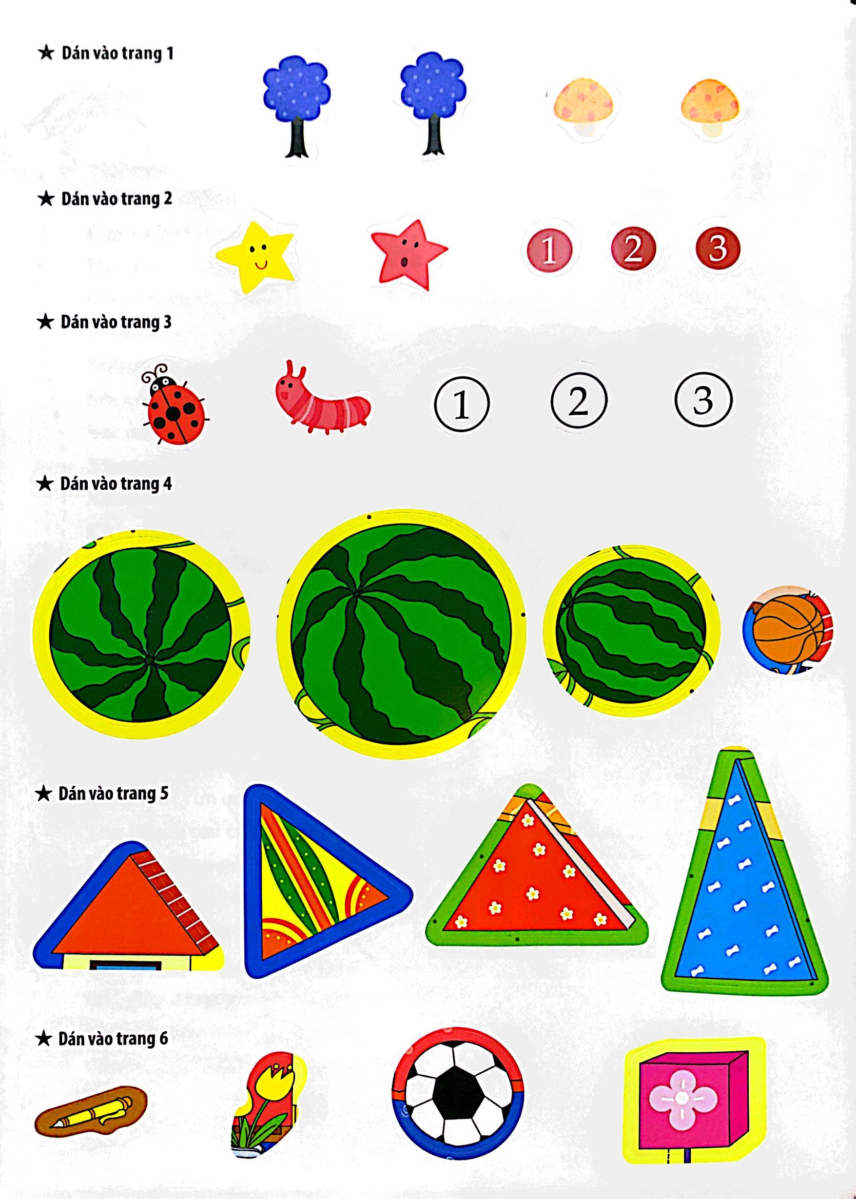 dạo chơi cùng toán học - trò chơi dán giấy (3-4 tuổi) - Ảnh 4