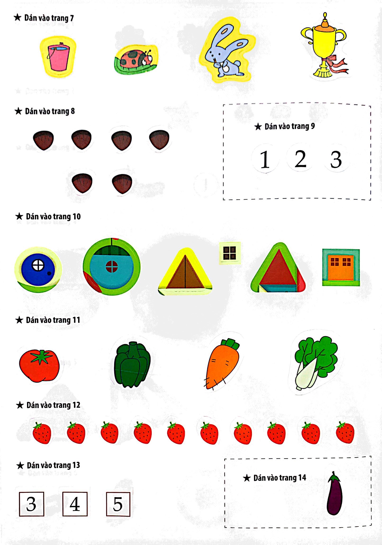 dạo chơi cùng toán học - trò chơi dán giấy (3-4 tuổi) - Ảnh 5