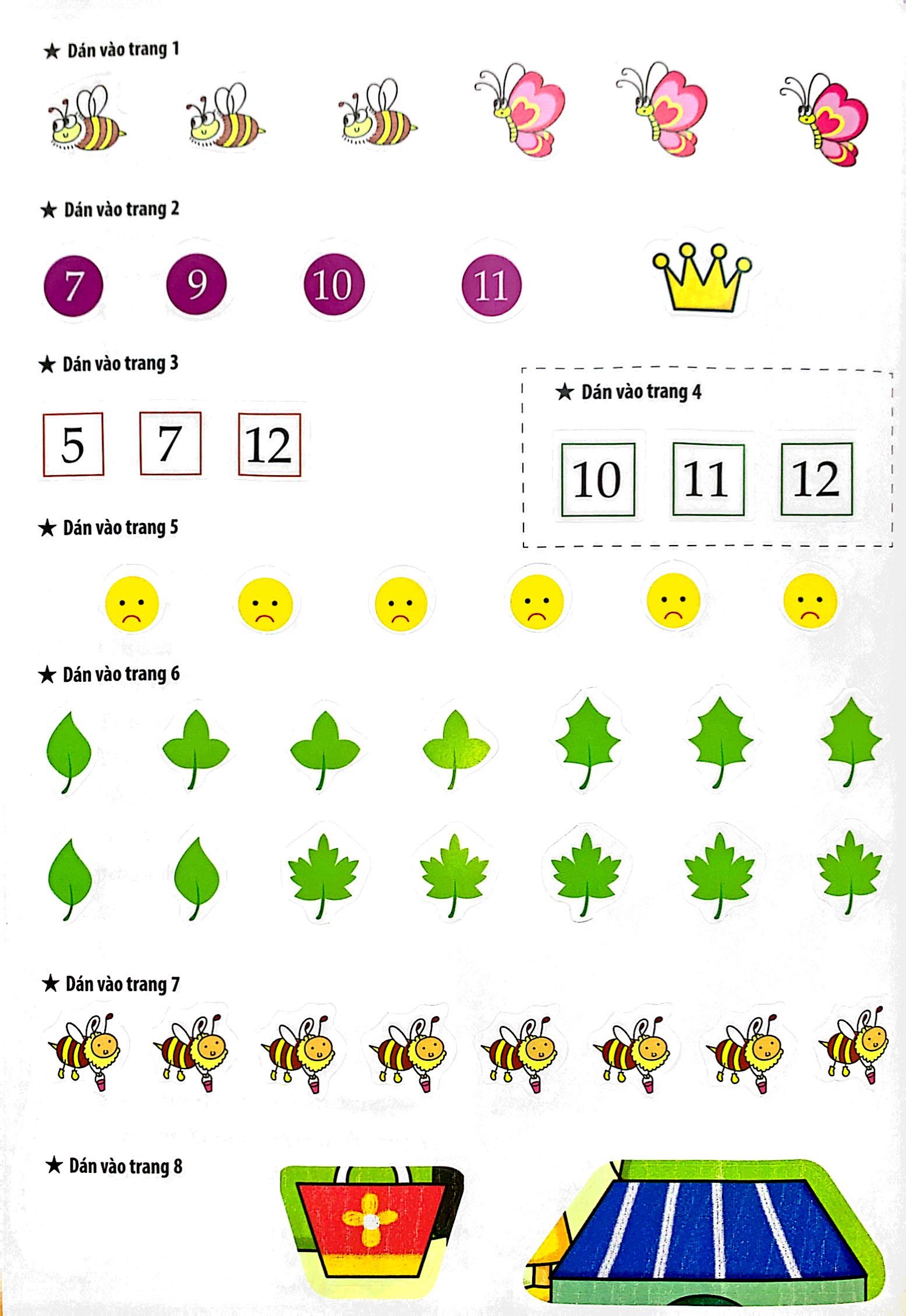 dạo chơi cùng toán học - trò chơi dán giấy (4-5 tuổi) - Ảnh 4