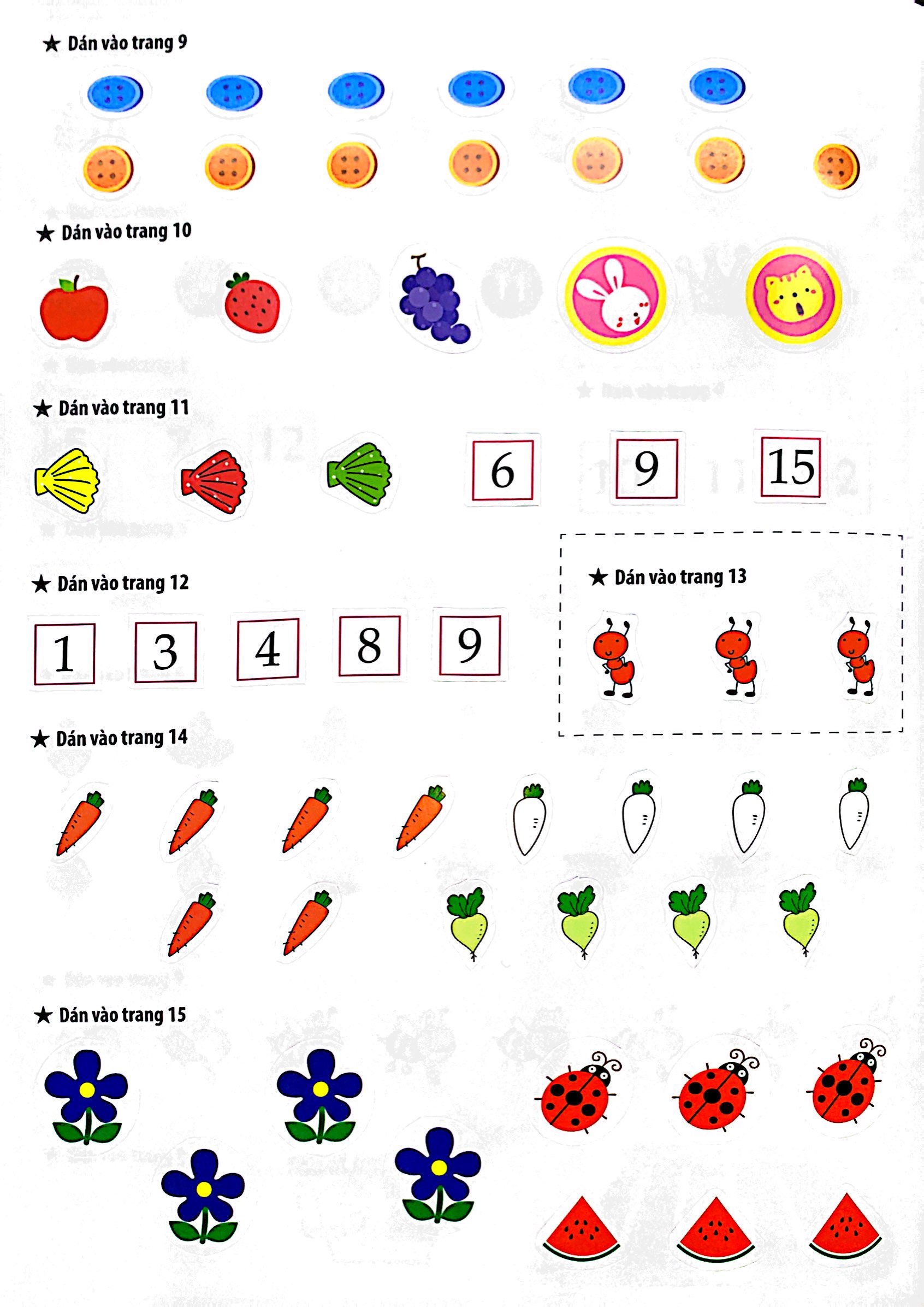 dạo chơi cùng toán học - trò chơi dán giấy (4-5 tuổi) - Ảnh 5