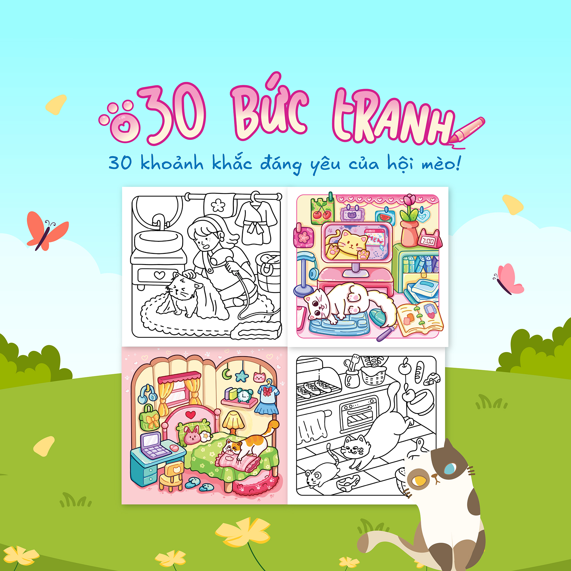 Đảo Mèo - Sách Tô Màu Cho Người Yêu Mèo - Ảnh 4