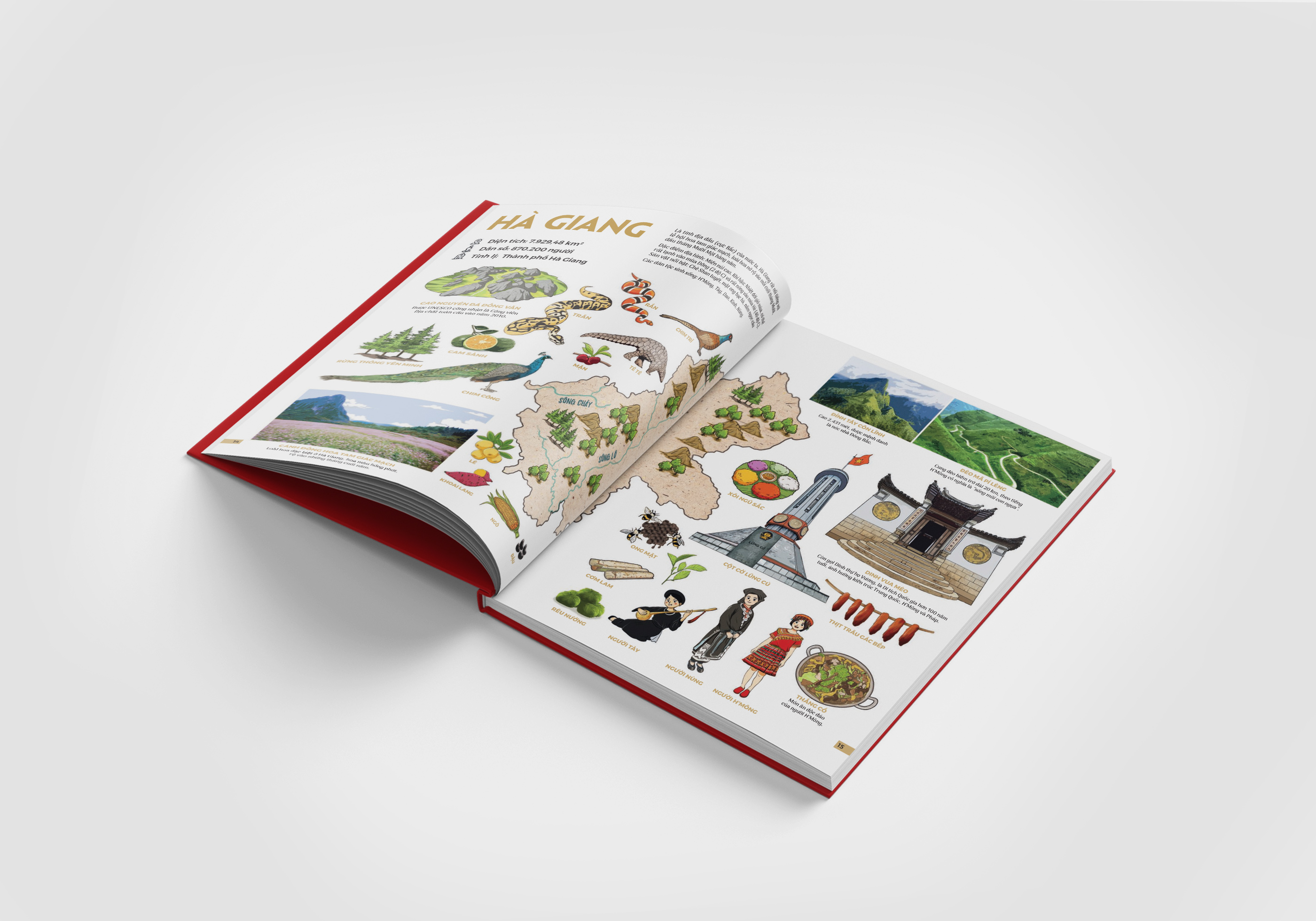 Bộ Đất Nước Gấm Hoa - Atlas Việt Nam - Ấn Bản Lưu Dấu 63 Tỉnh Thành - Bìa Cứng - Ảnh 9