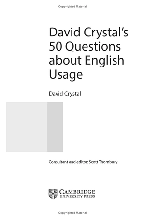 david crystal's 50 questions about english usage - pocket editions - Ảnh 3