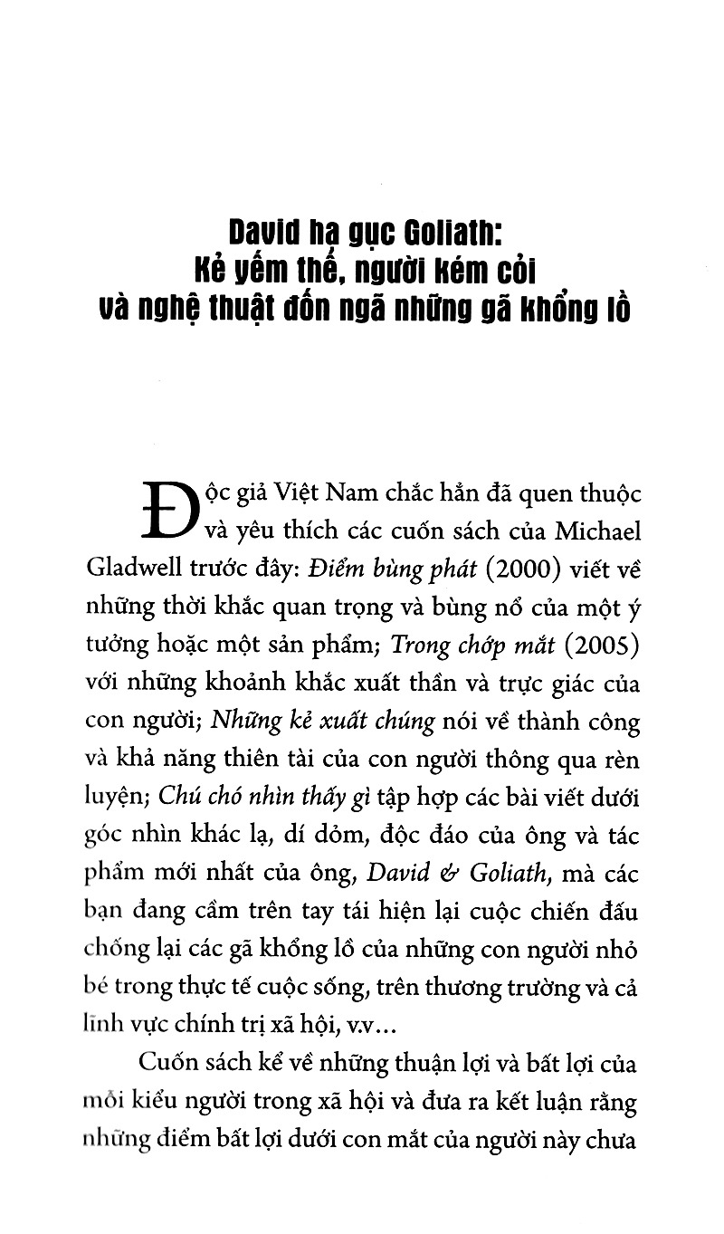 david và goliath - cuộc đối đầu kinh điển và nghệ thuật chiến thắng những gã khổng lồ (tái bản 2024) - Ảnh 4