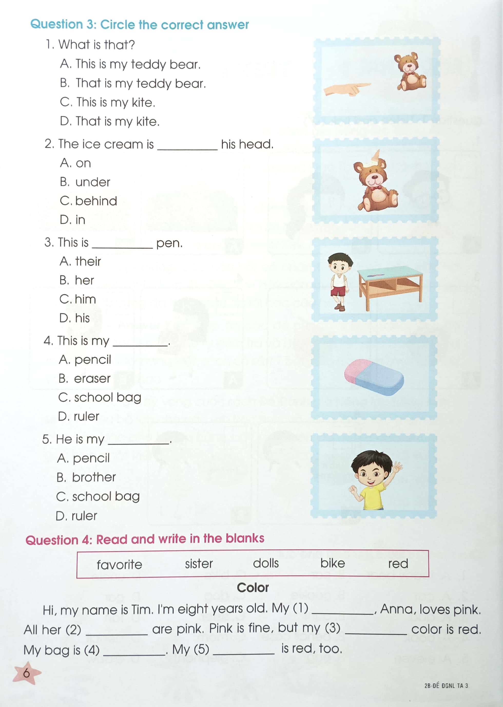 đề đánh giá năng lực tiếng anh 3 (theo chương trình giáo dục phổ thông mới) - Ảnh 5