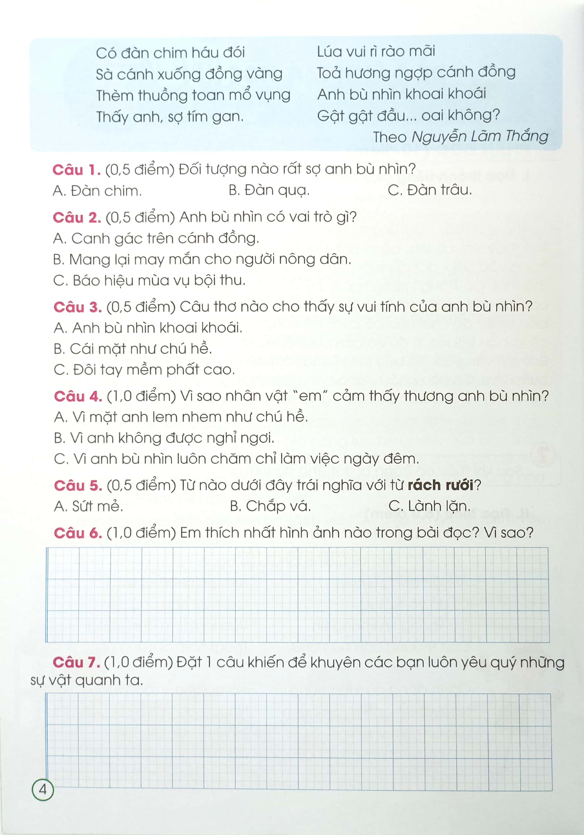 đề đánh giá năng lực tiếng việt 3 (theo chương trình giáo dục phổ thông mới) - Ảnh 5
