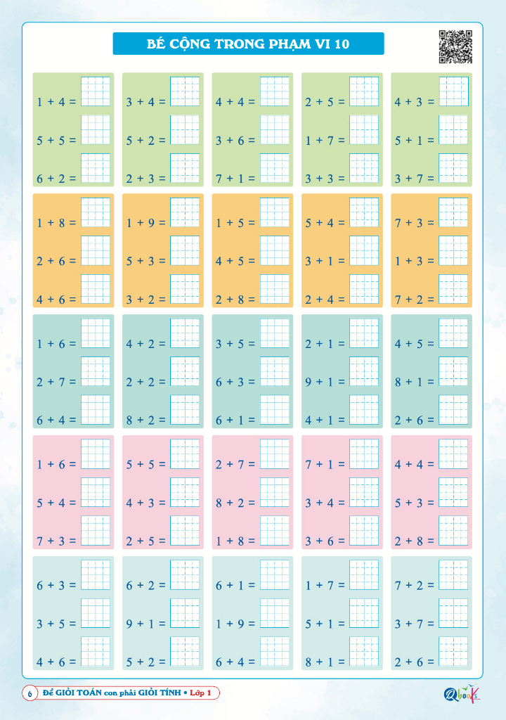 để giỏi toán con phải giỏi tính 1 (dành cho học sinh lớp 1) (tái bản 2024) - Ảnh 6