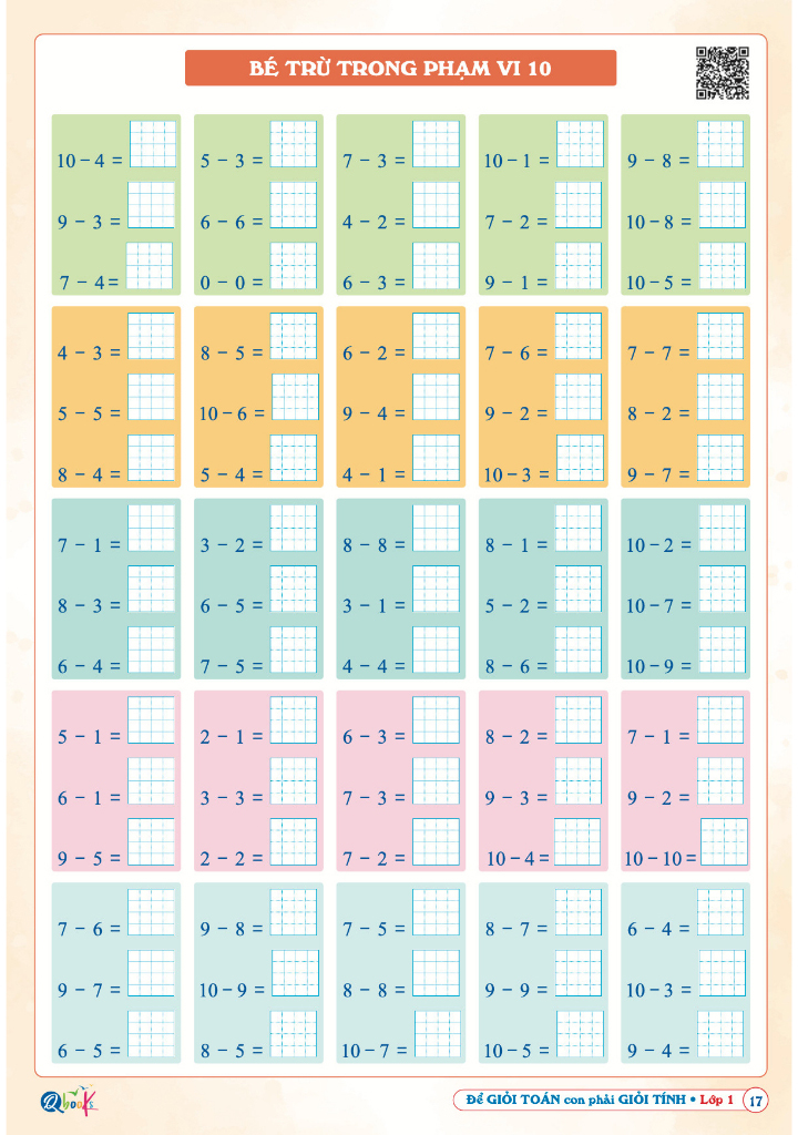 để giỏi toán con phải giỏi tính 1 (dành cho học sinh lớp 1) (tái bản 2024) - Ảnh 8
