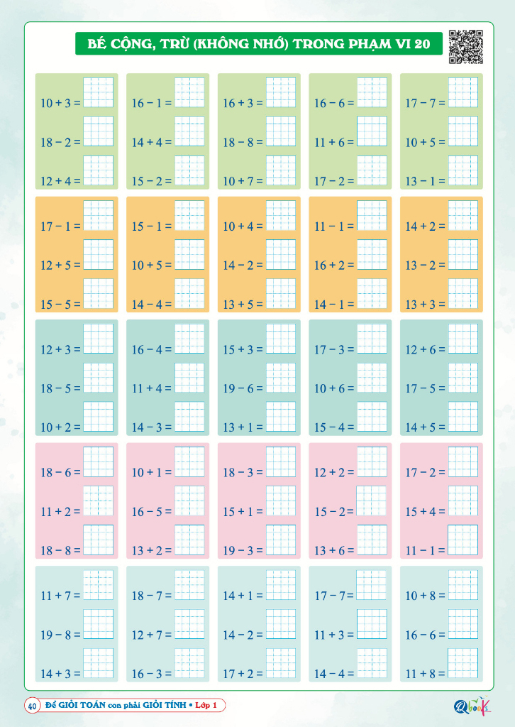 để giỏi toán con phải giỏi tính 1 (dành cho học sinh lớp 1) (tái bản 2024) - Ảnh 9