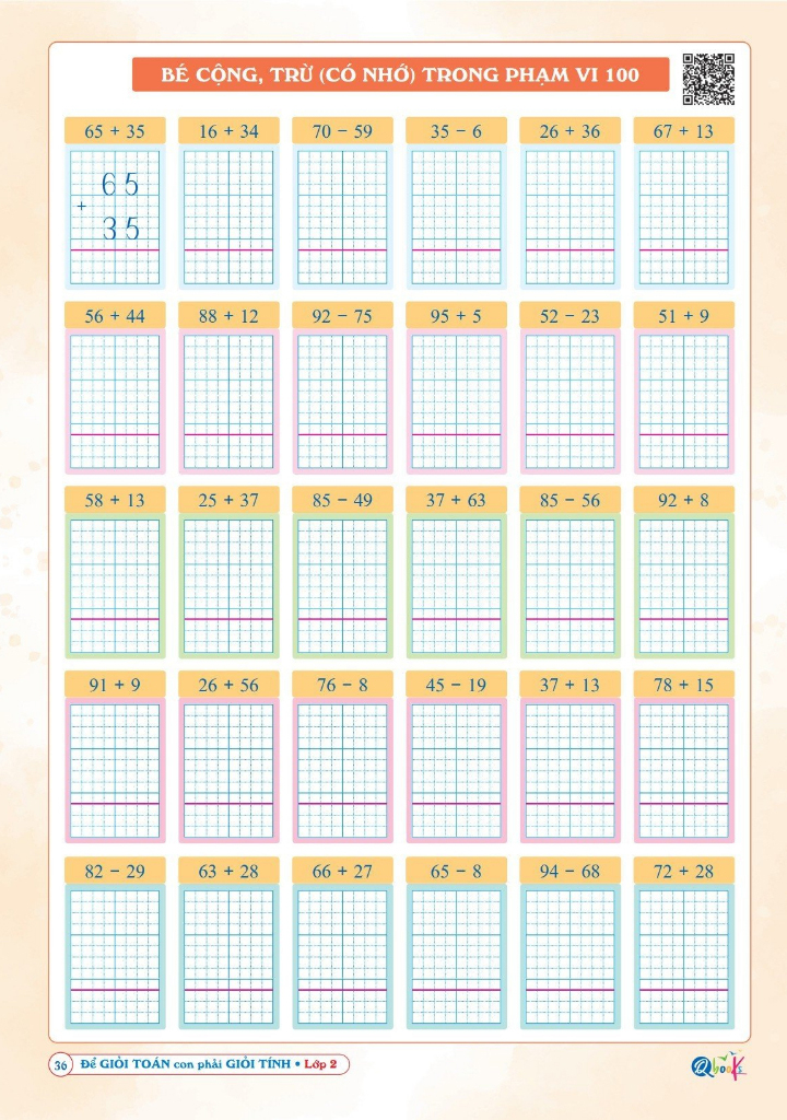 để giỏi toán con phải giỏi tính 2 (dành cho học sinh lớp 2) (tái bản 2024) - Ảnh 10