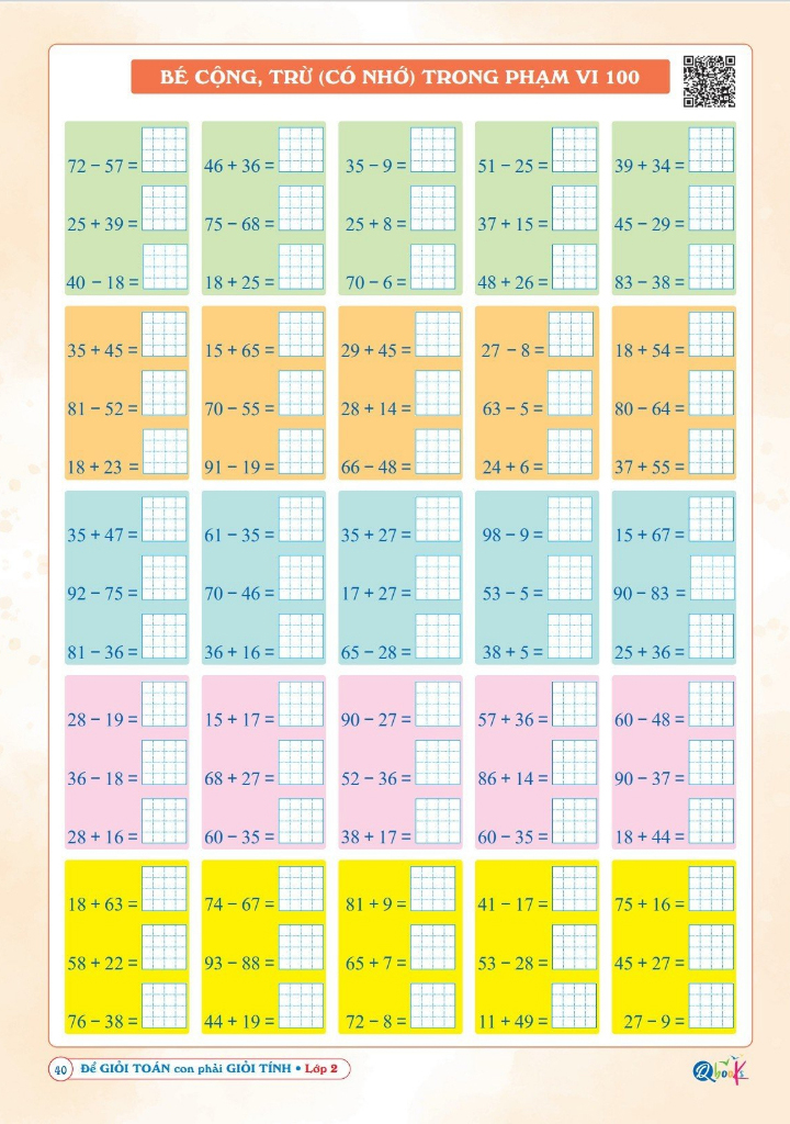 để giỏi toán con phải giỏi tính 2 (dành cho học sinh lớp 2) (tái bản 2024) - Ảnh 11
