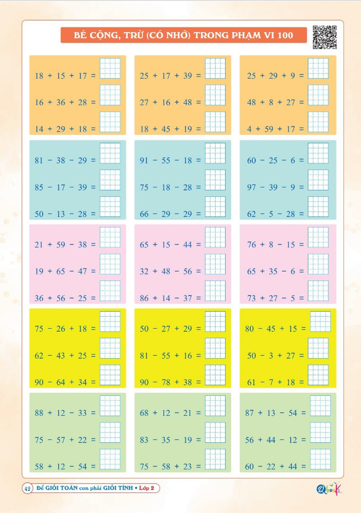để giỏi toán con phải giỏi tính 2 (dành cho học sinh lớp 2) (tái bản 2024) - Ảnh 9