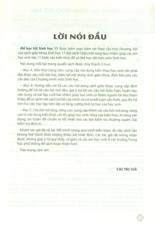 Để Học Tốt Sinh Học 11 (Chân Trời Sáng Tạo) (2023) - Ảnh 3