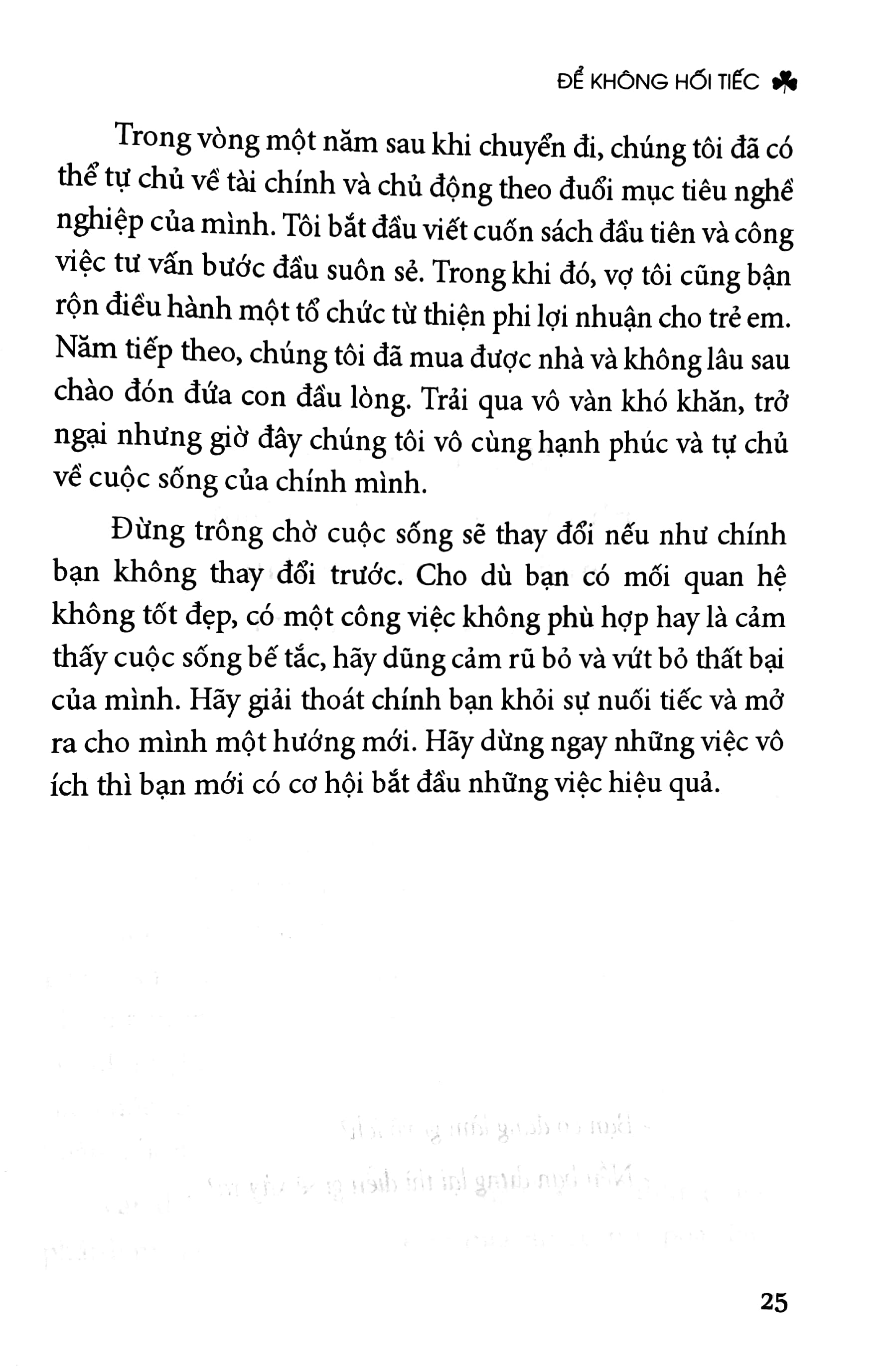 để không hối tiếc - 30 cách để có một cuộc sống hạnh phúc hơn và ý nghĩa hơn - Ảnh 7