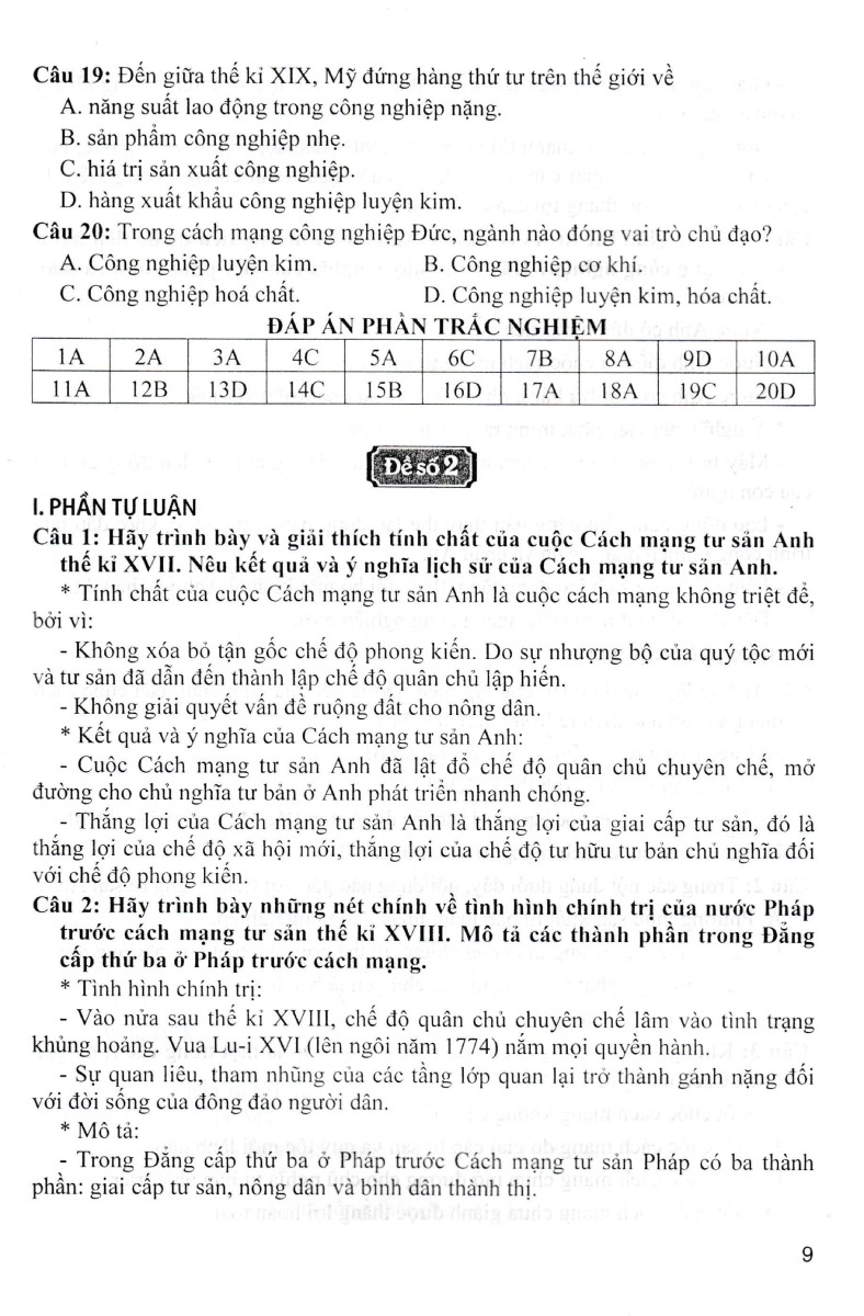 đề kiểm tra, đánh giá lịch sử 8 theo chủ đề (dùng chung cho các bộ sgk hiện hành) - Ảnh 10