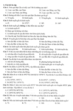 đề kiểm tra đánh giá năng lực môn lịch sử - địa lí lớp 6: phần địa lí - Ảnh 10