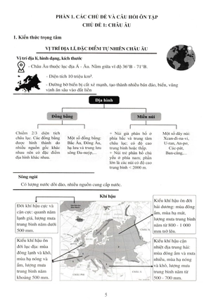 đề kiểm tra đánh giá năng lực môn lịch sử - địa lí lớp 7: phần địa lí - Ảnh 6