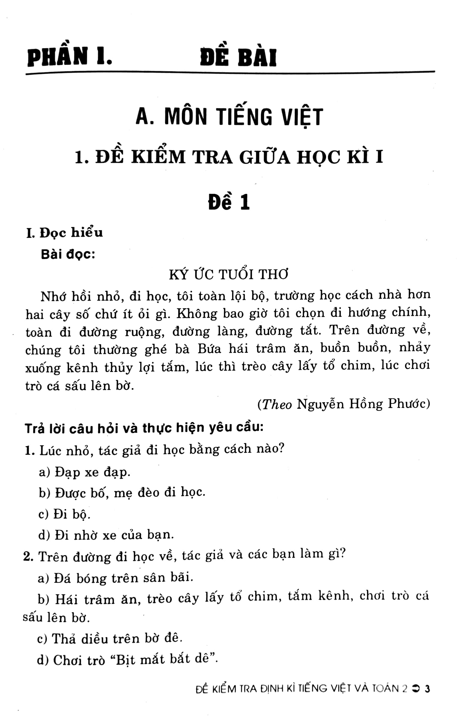 đề kiểm tra định kì tiếng việt và toán 2 (theo chương trình giáo dục phổ thông mới) - Ảnh 4