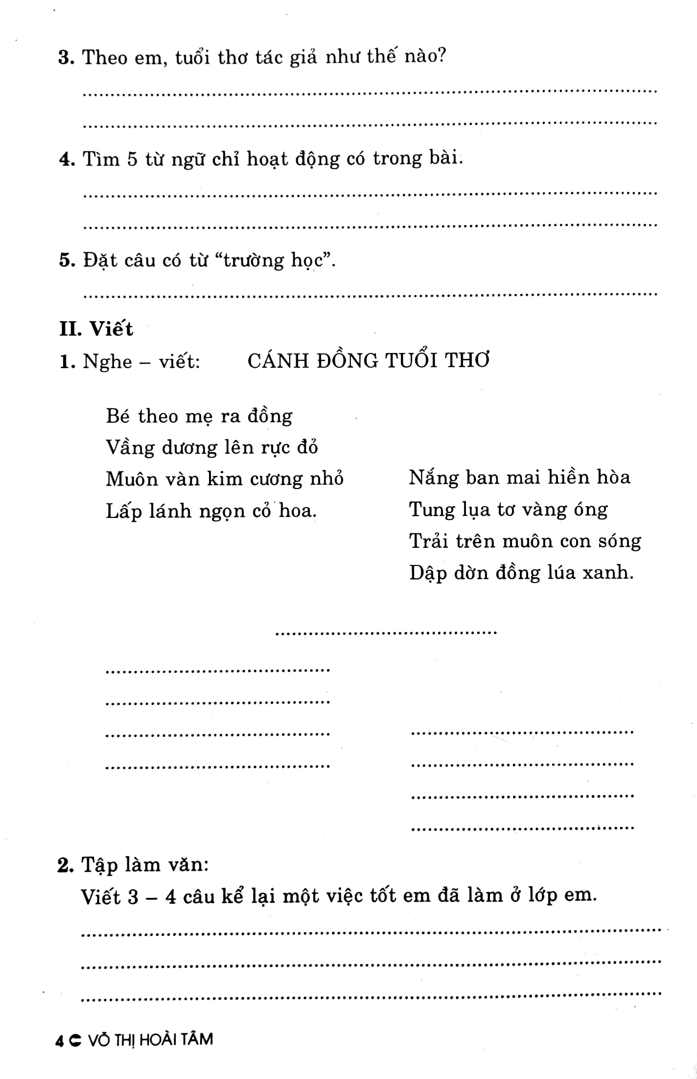 đề kiểm tra định kì tiếng việt và toán 2 (theo chương trình giáo dục phổ thông mới) - Ảnh 5