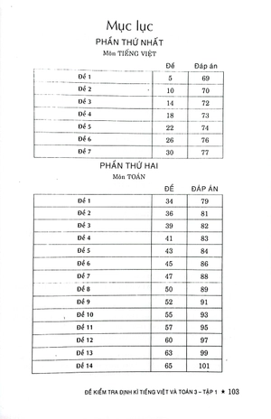 đề kiểm tra định kì tiếng việt và toán 3 - tập 1 - Ảnh 3