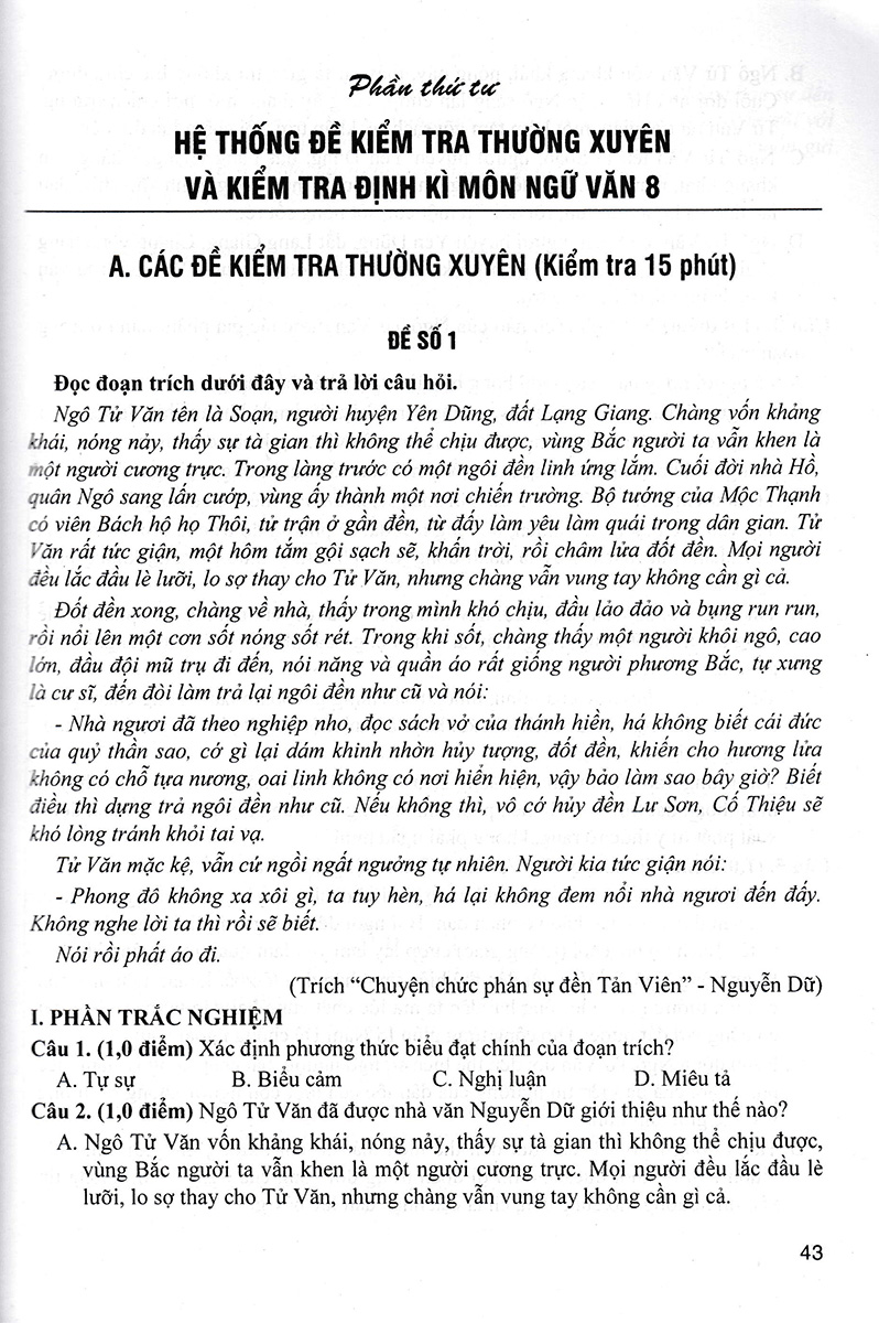 đề kiểm tra ngữ văn 8 (dùng chung cho các bộ sgk hiện hành) - Ảnh 8