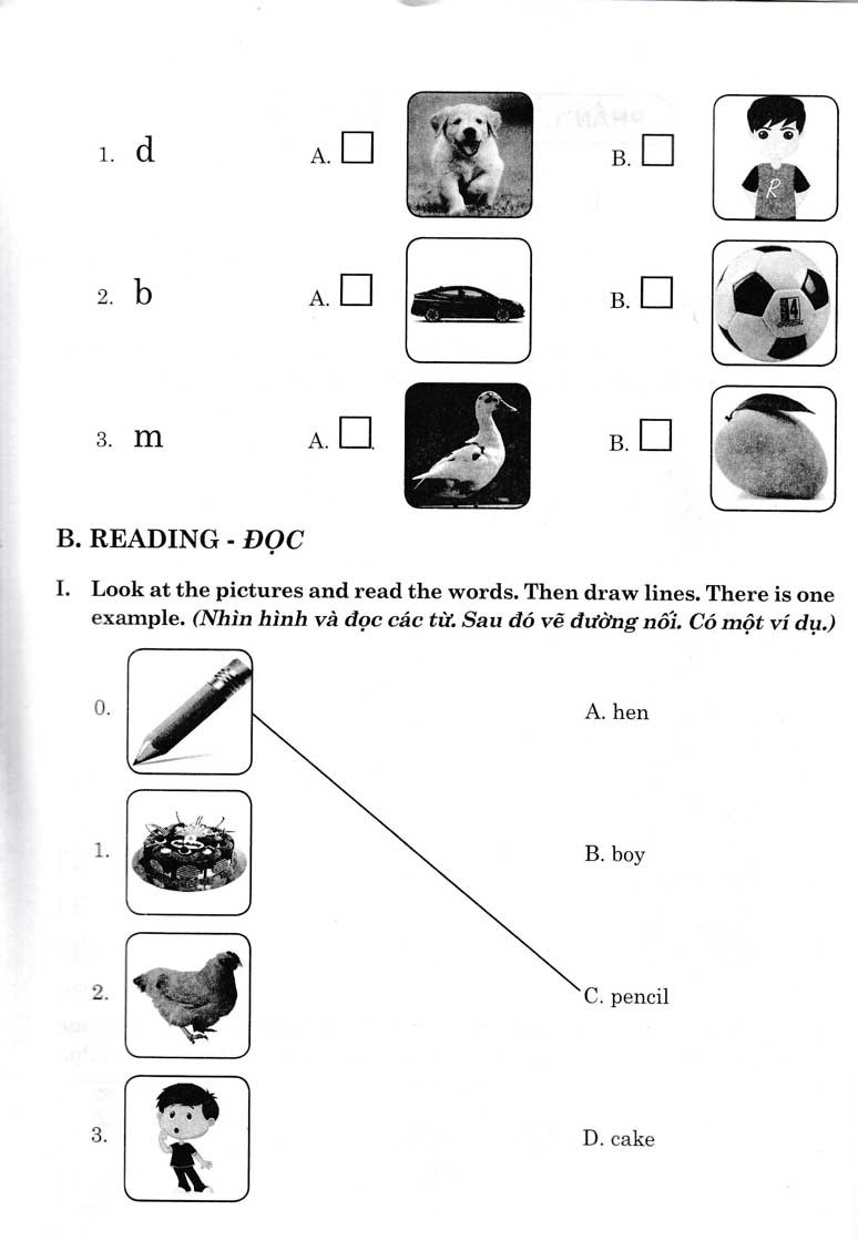 đề kiểm tra tiếng anh 1 - Ảnh 3