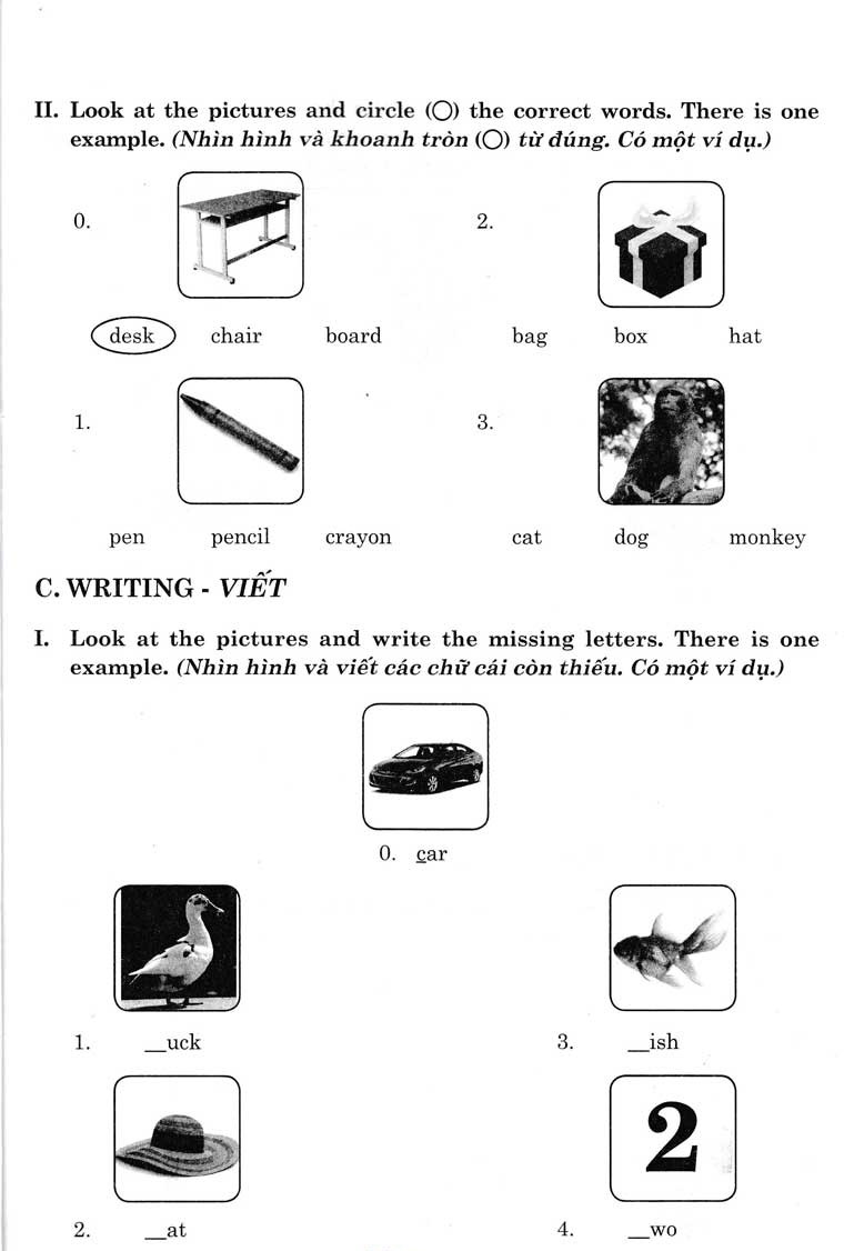 đề kiểm tra tiếng anh 1 - Ảnh 4