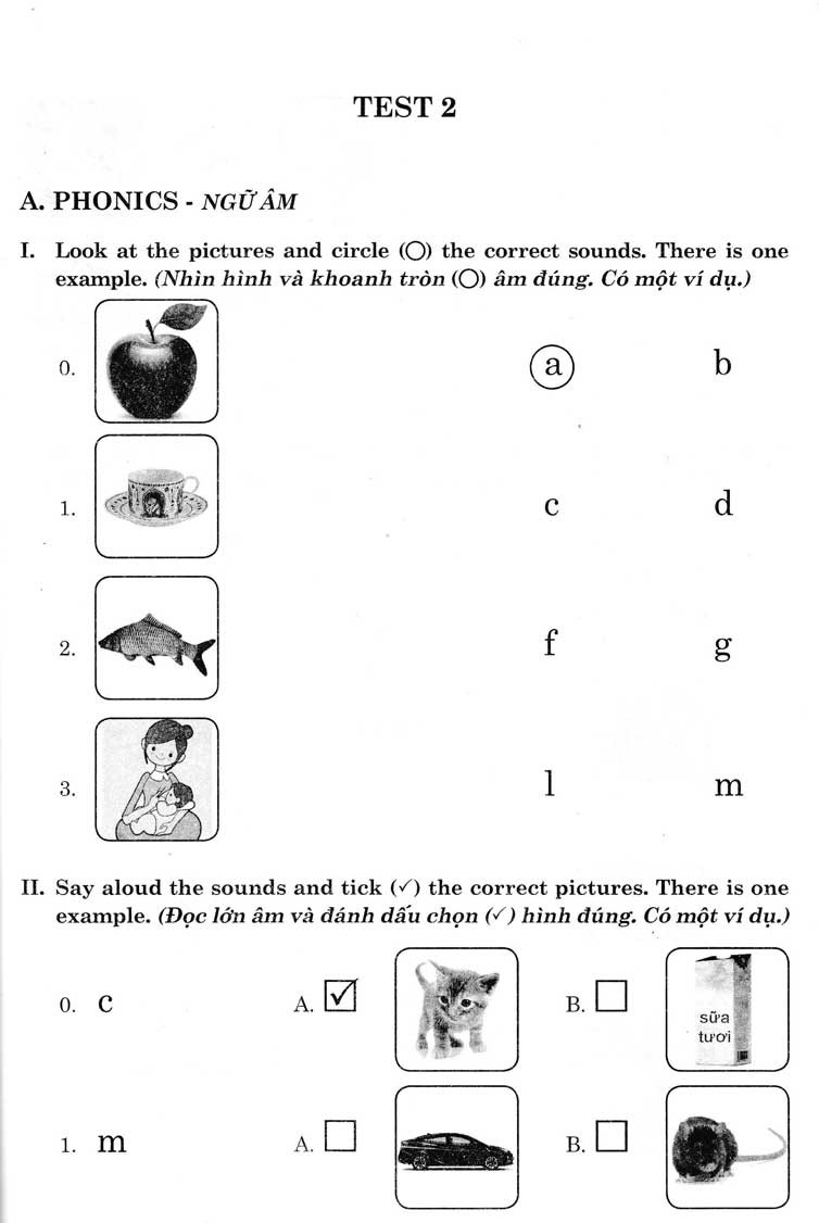đề kiểm tra tiếng anh 1 - Ảnh 6