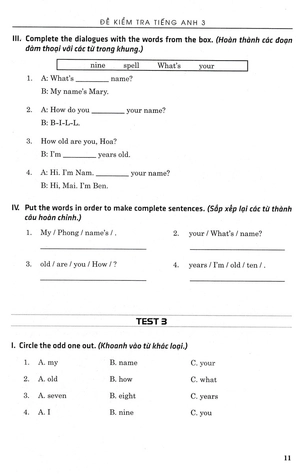đề kiểm tra tiếng anh 3 (theo chương trình giáo dục phổ thông mới) - Ảnh 11