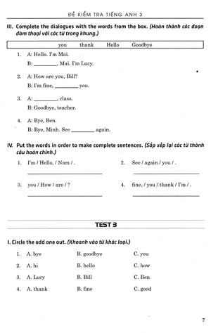 đề kiểm tra tiếng anh 3 (theo chương trình giáo dục phổ thông mới) - Ảnh 7