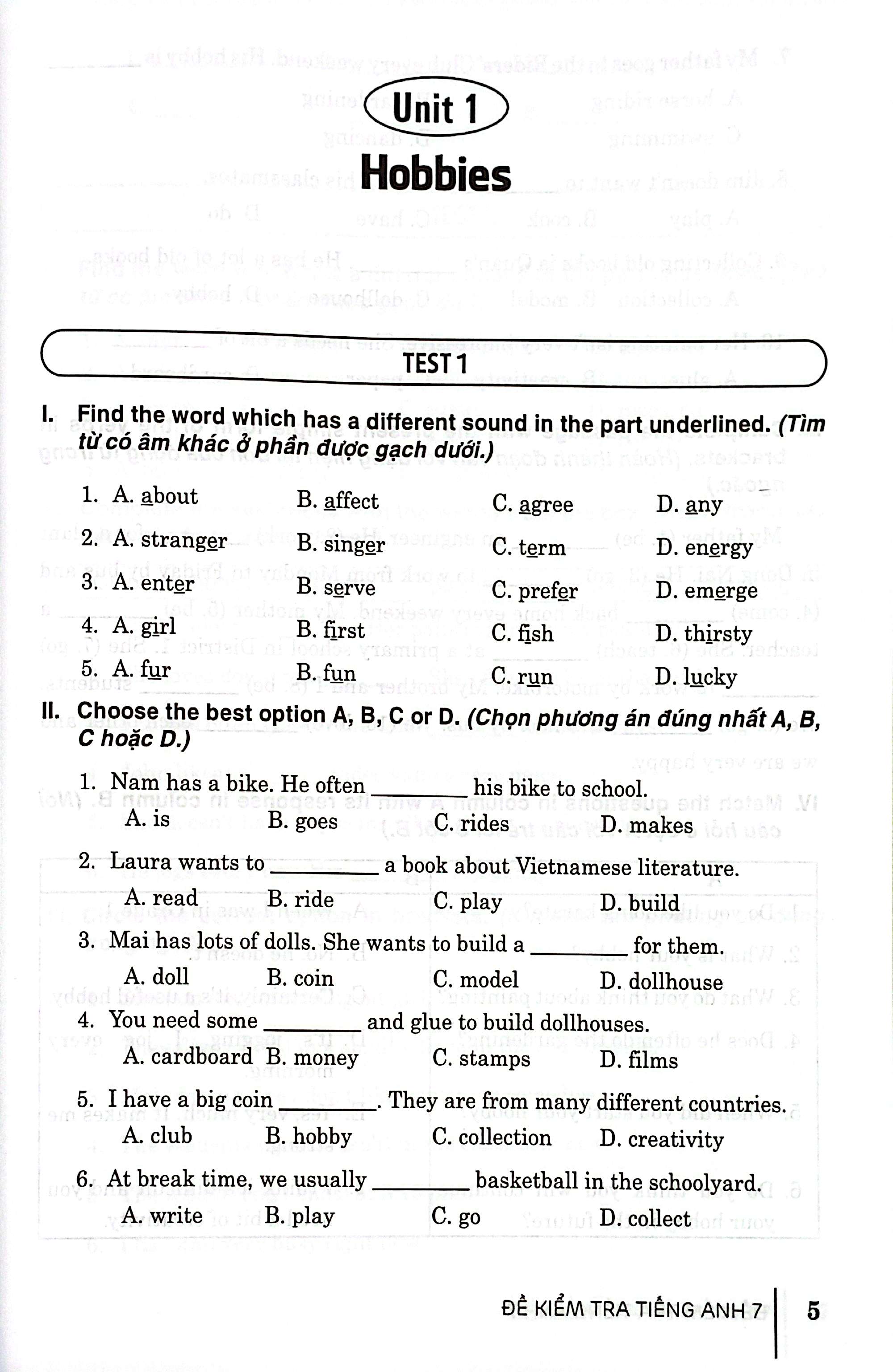 De Kiem Tra Tieng Anh 7 (Ket Noi) - Ảnh 5