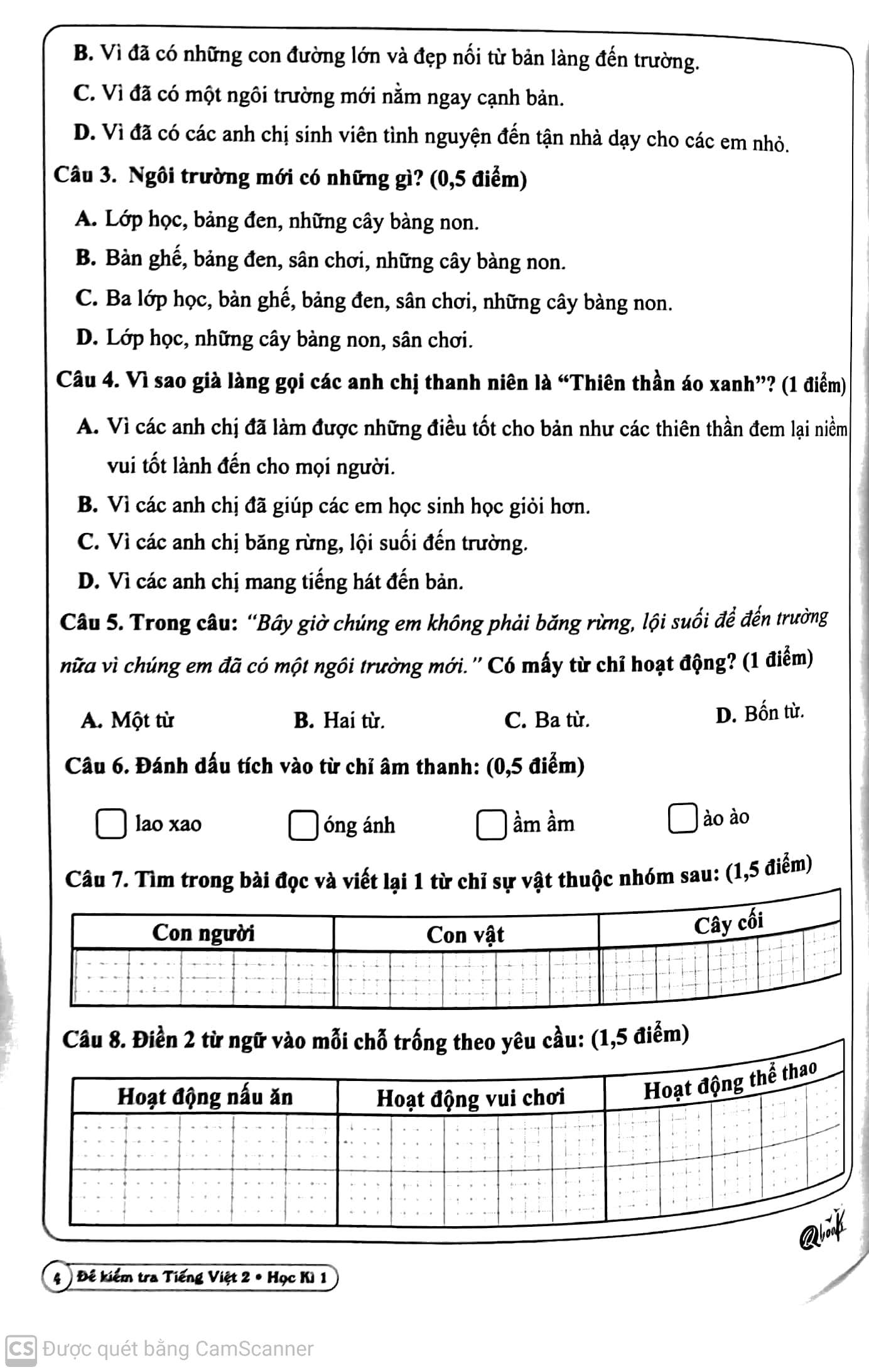 đề kiểm tra tiếng việt 2 - học kì 1 (kết nối tri thức với cuộc sống) - Ảnh 6