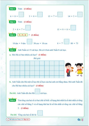 đề kiểm tra toán 2 - học kì 1 (cánh diều) - Ảnh 5