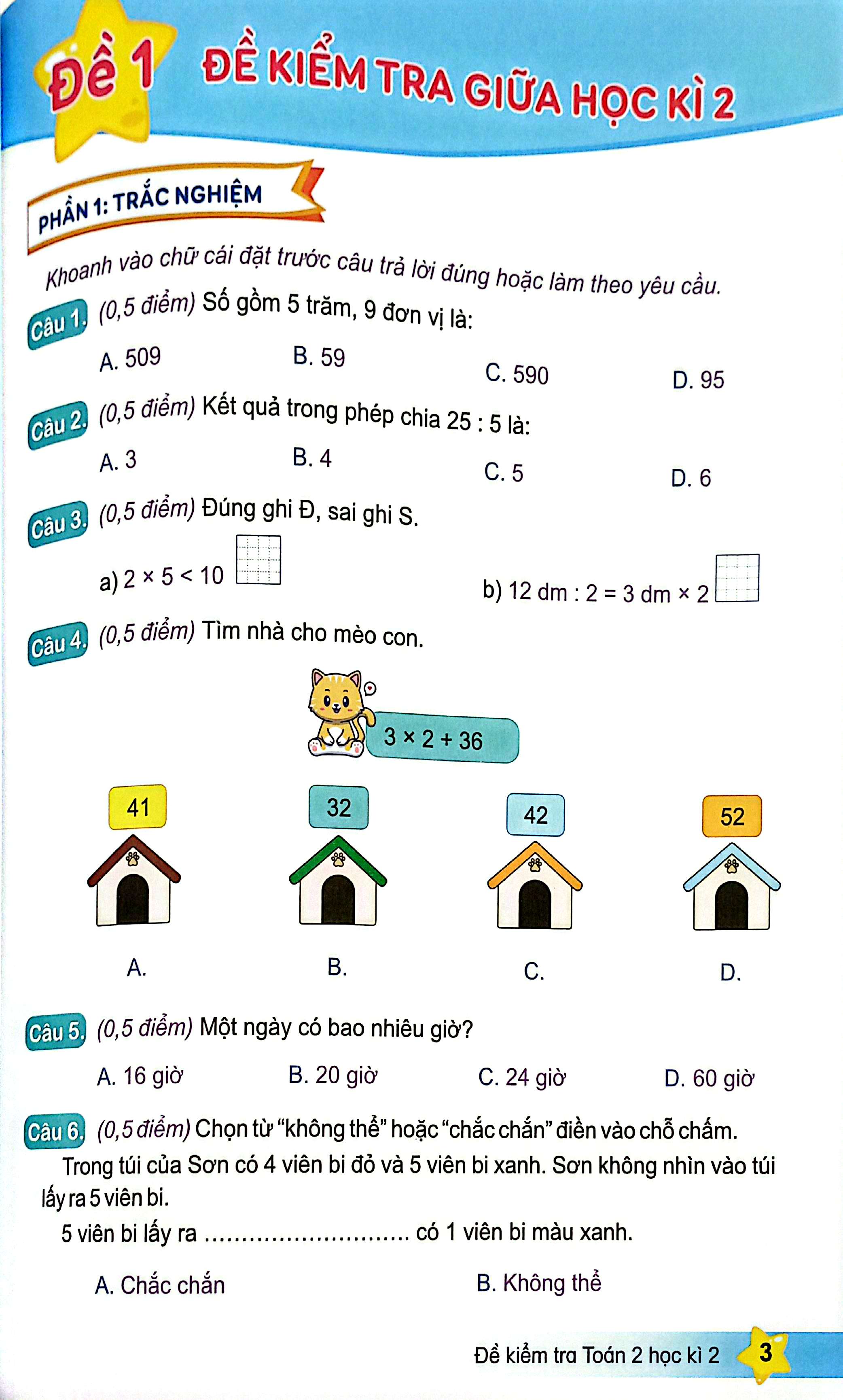 Đề Kiểm Tra Toán 2 - Học Kì 2 (Kết Nối) (Tái Bản 2025) - Ảnh 4