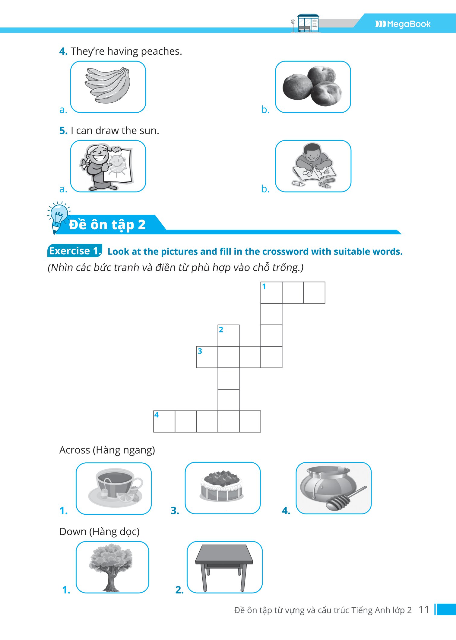 đề ôn tập từ vựng và cấu trúc tiếng anh lớp 2 - Ảnh 11