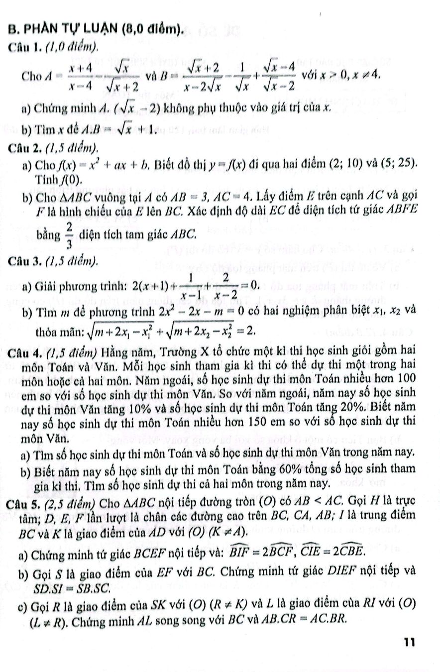 Đề Thi Vào Lớp 10 - Môn Toán - Ảnh 10