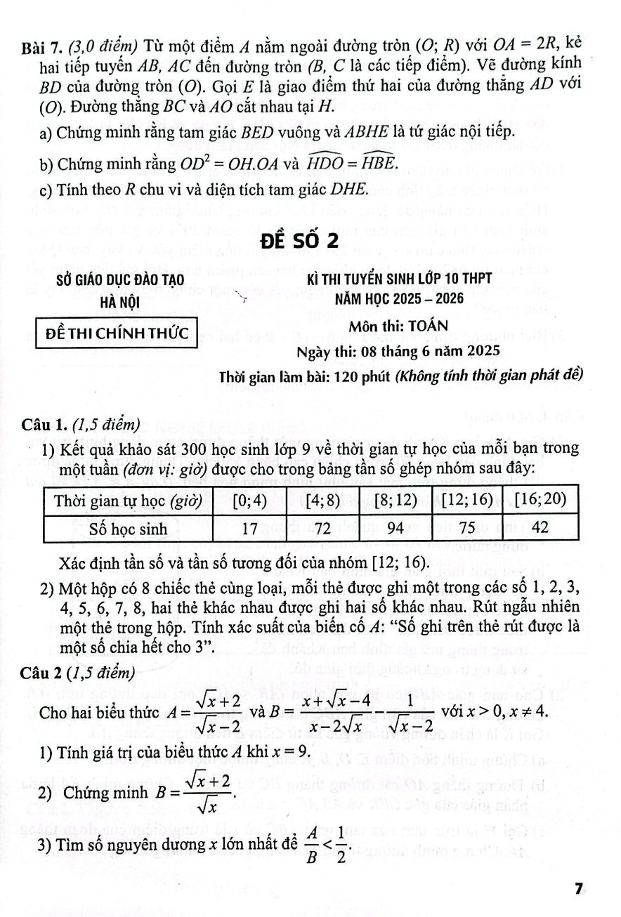 Đề Thi Vào Lớp 10 - Môn Toán - Ảnh 6