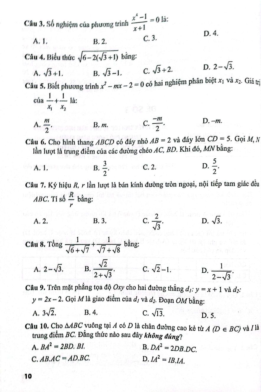 Đề Thi Vào Lớp 10 - Môn Toán - Ảnh 9