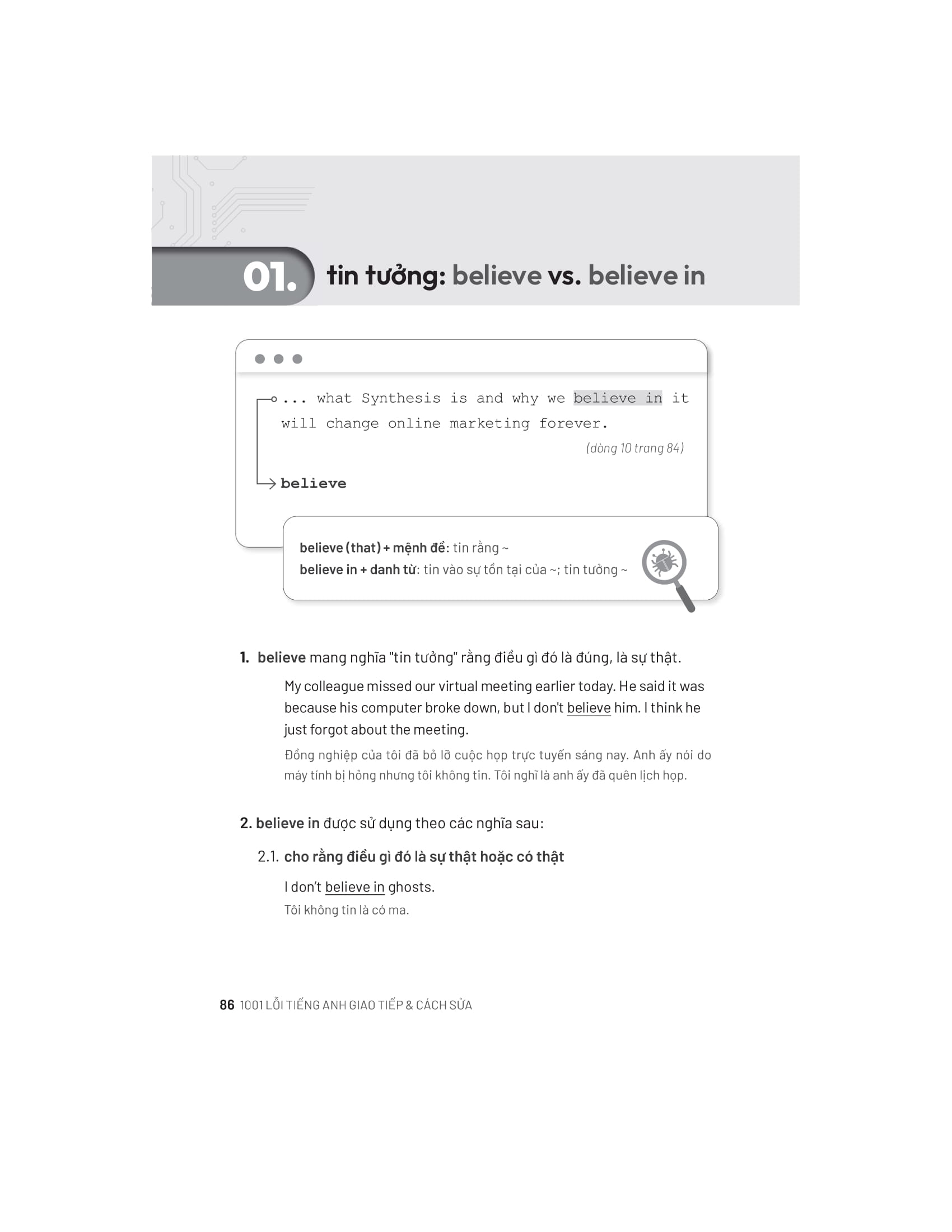 debug your english - 1001 lỗi tiếng anh giao tiếp và cách sửa - Ảnh 16