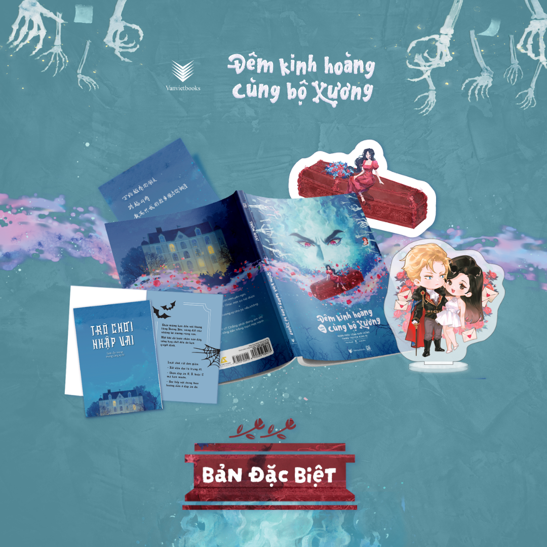 Đêm Kinh Hoàng Cùng Bộ Xương - Hạnh Phúc Cùng Nam Chính Trong Truyện Kinh Dị - Bản Đặc Biệt - Tặng Kèm Bookmark “Cô Rồng Của Đại Công Tước” + Tờ Gác Có Lời Nhắn Và Chữ Ký Của Tác Giả + Standee Mica “Andre Và Chu Chúc Chúc” + Sổ Game “Trò Chơi Nhập Vai: Si - Ảnh 2