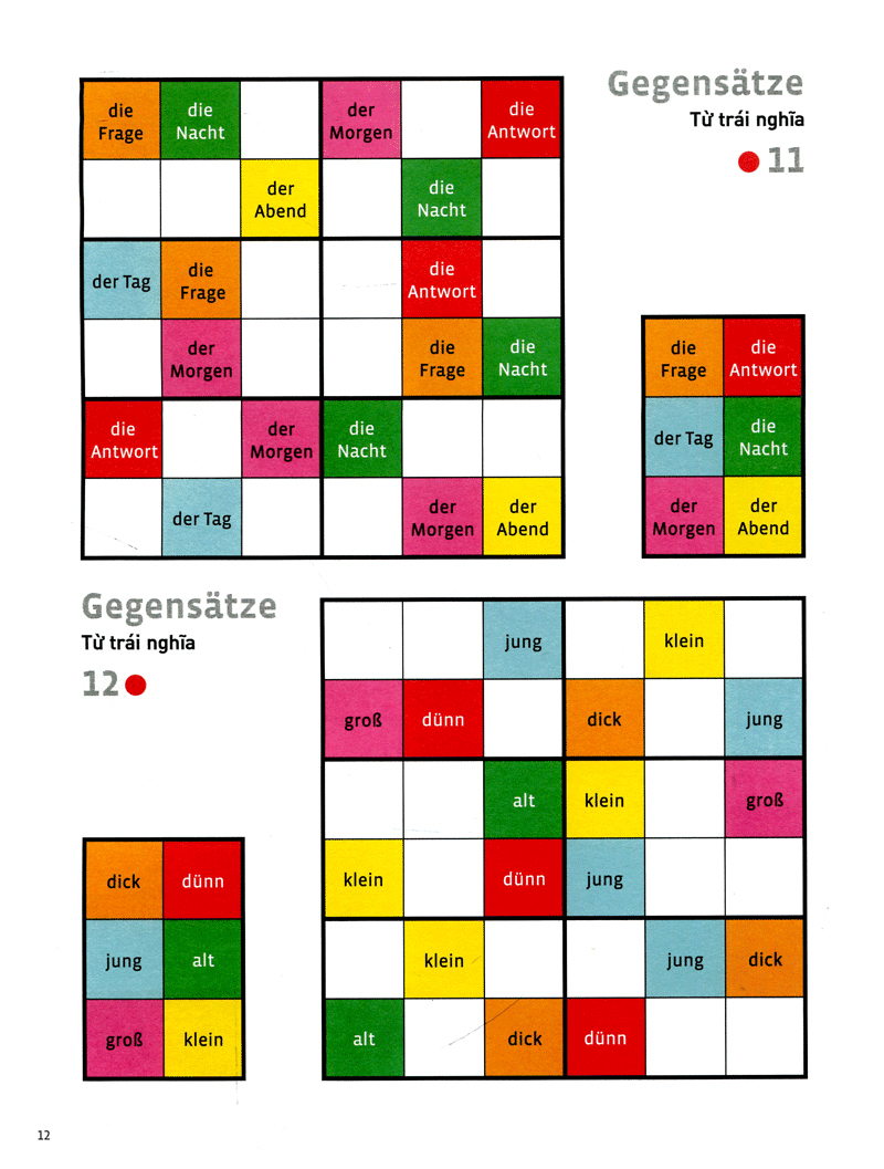 deutsch wodoku (a1-a2) - vui học từ vựng với ô chữ sudoku - Ảnh 10