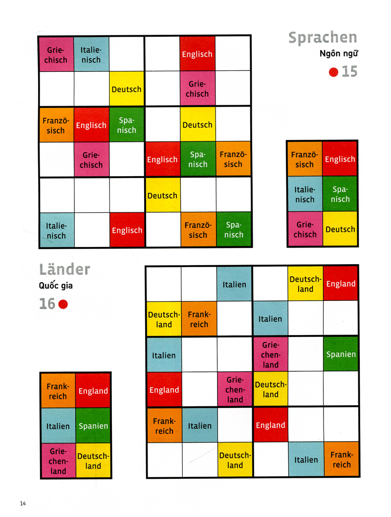 deutsch wodoku (a1-a2) - vui học từ vựng với ô chữ sudoku - Ảnh 12