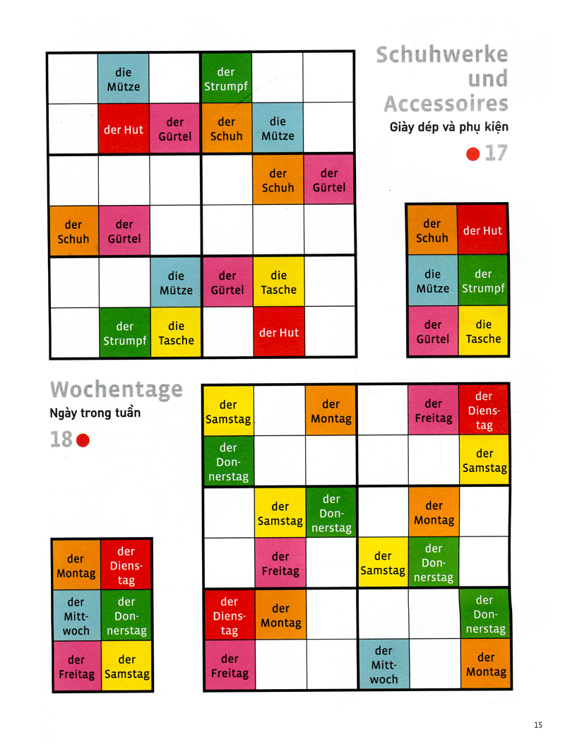 deutsch wodoku (a1-a2) - vui học từ vựng với ô chữ sudoku - Ảnh 13