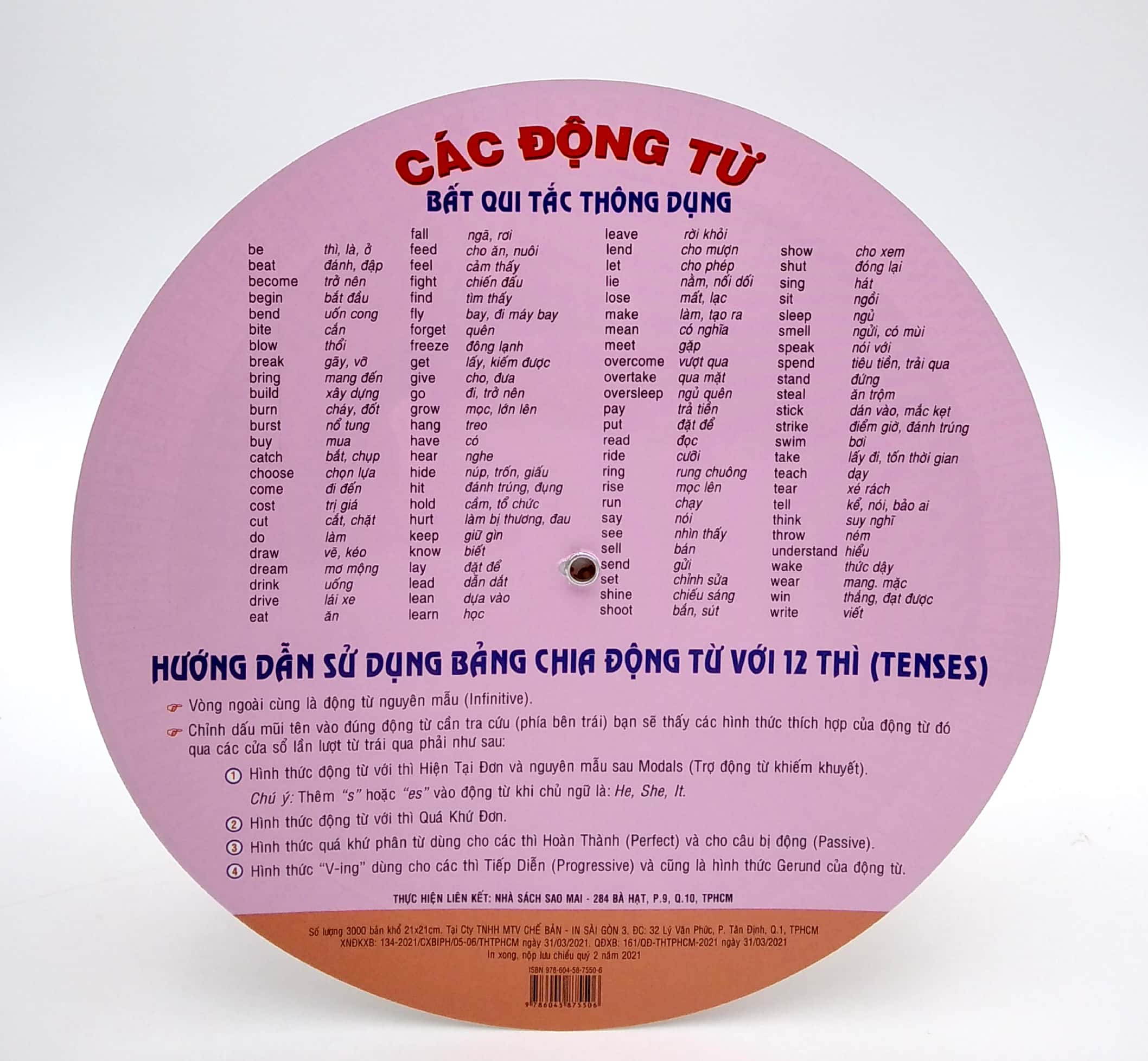 đĩa xoay động từ bất qui tắc tiếng anh - Ảnh 3