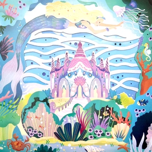 die-cut book - the little mermaid - Ảnh 4