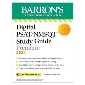 digital psat/nmsqt study guide premium, 2024: 4 practice tests + comprehensive review + online practice (barron's test prep)